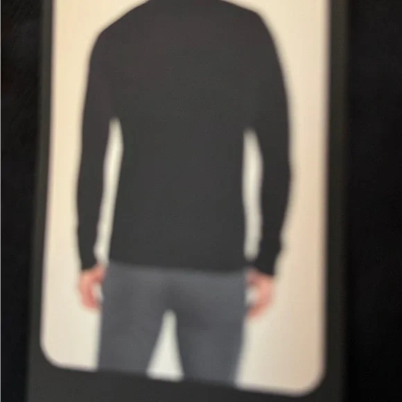 NWT MENS L Lg Banana Republic Merino Black Crewneck Sweater Minimalist Design - Picture 9 of 11